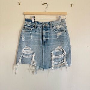 Distressed Denim CARMAR Skirt